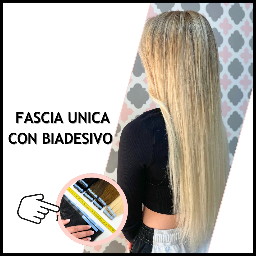 fascia unica biadesivo ciocche lunghe